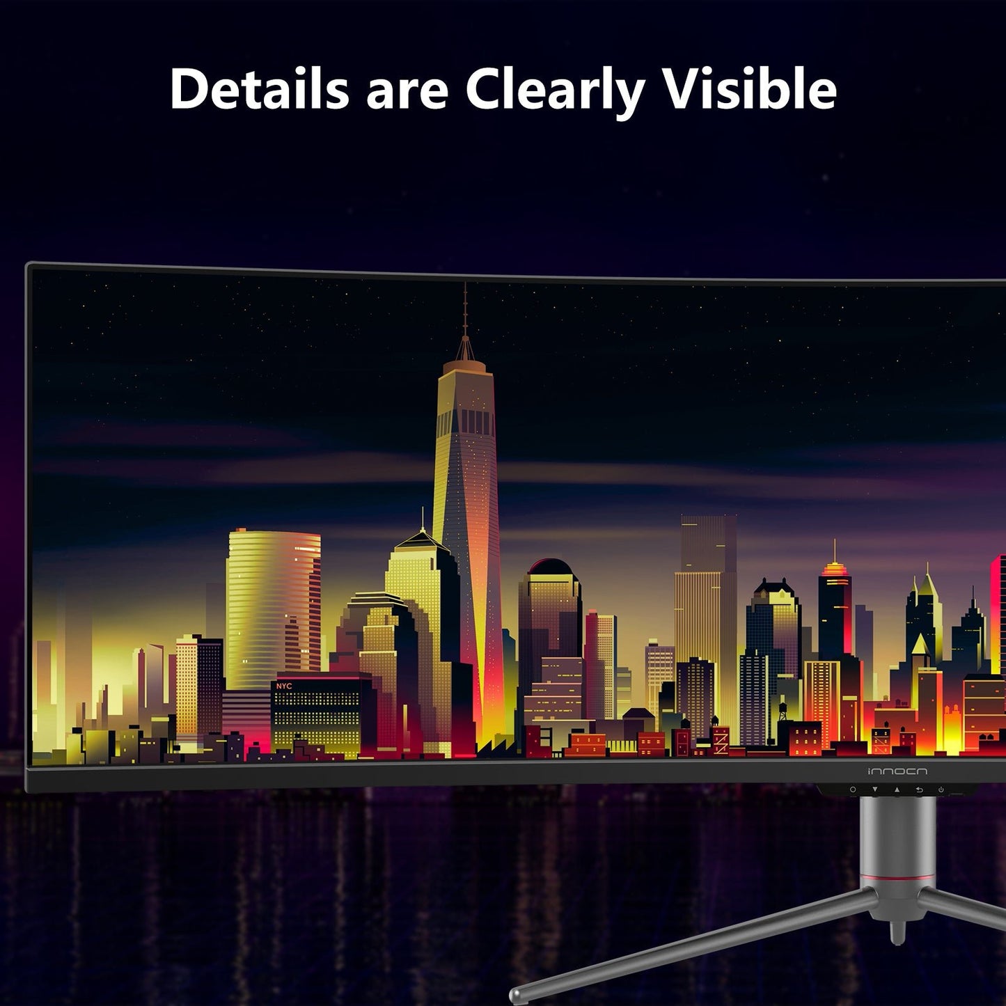 49C1S | 49" Dual QHD 240Hz Ultrawide Curved Gaming Monitor - innocn