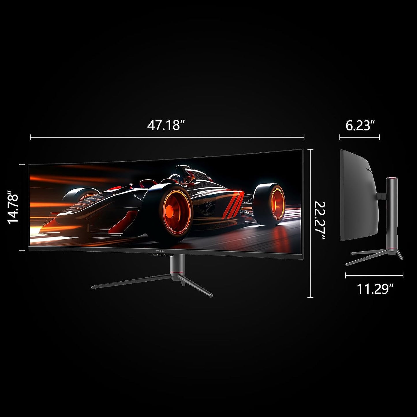 49C1R | 49" Dual QHD 120Hz Ultrawide Curved Gaming Creator Monitor - innocn