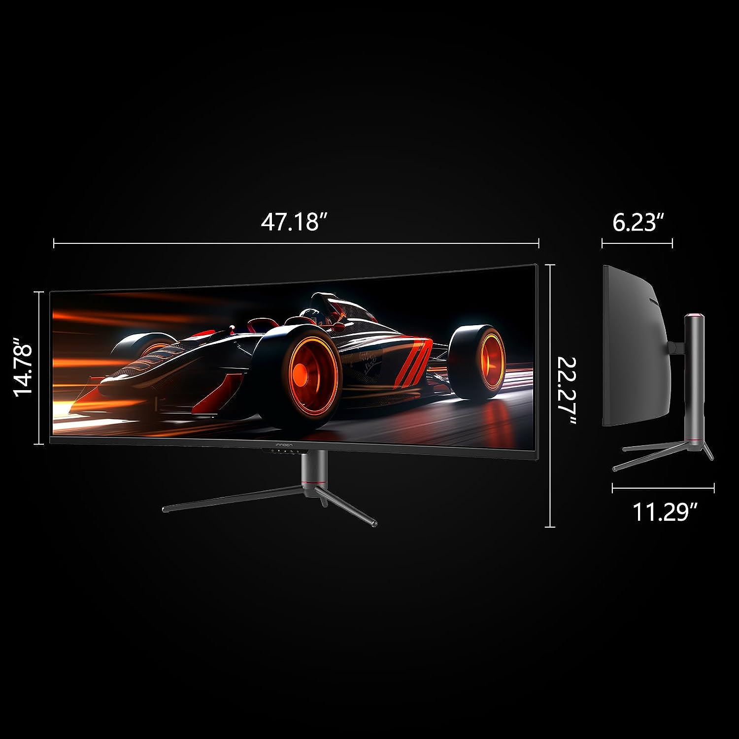 49C1R | 49" Dual QHD 120Hz Ultrawide Curved Gaming Creator Monitor - innocn