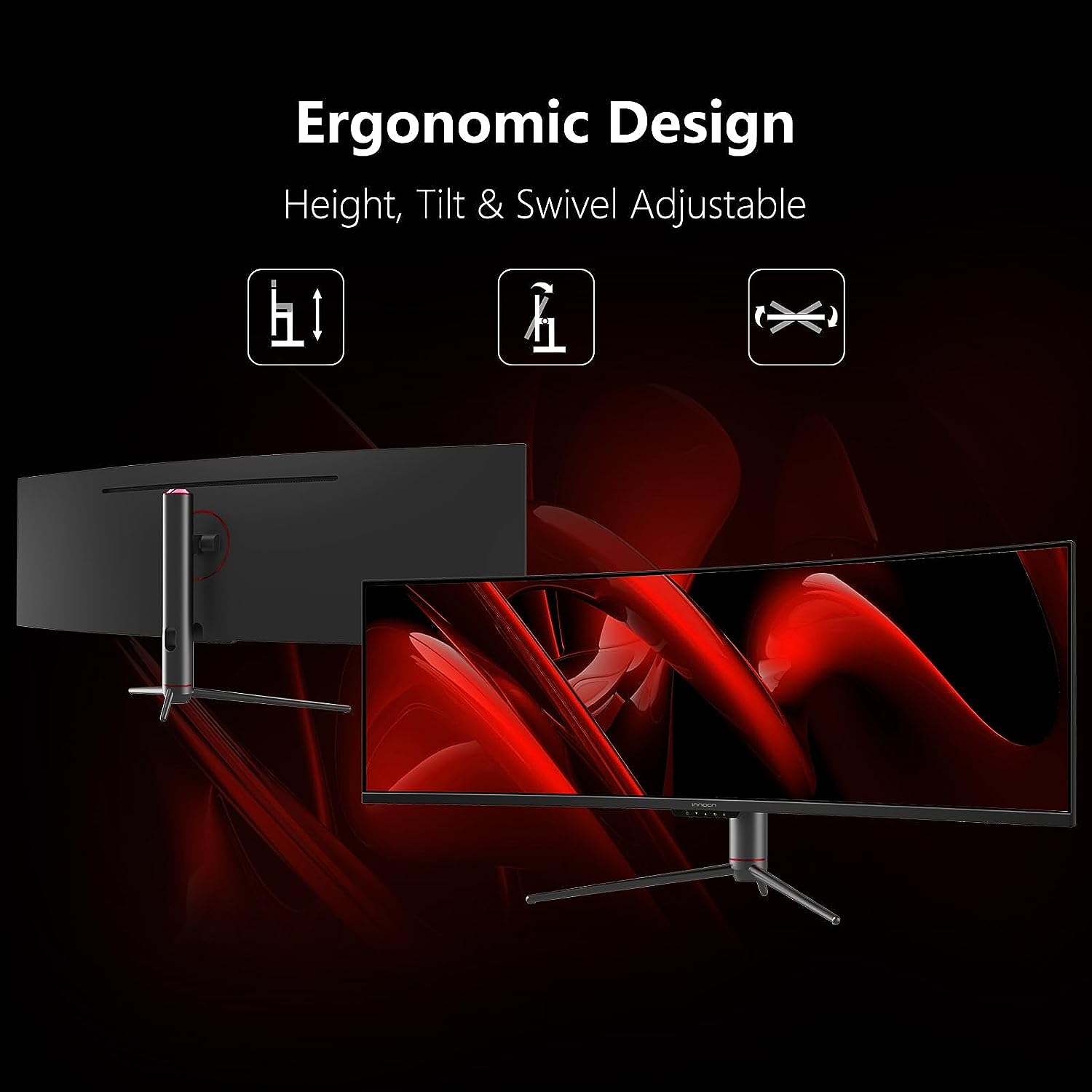 49C1R | 49" Dual QHD 120Hz Ultrawide Curved Gaming Creator Monitor - innocn