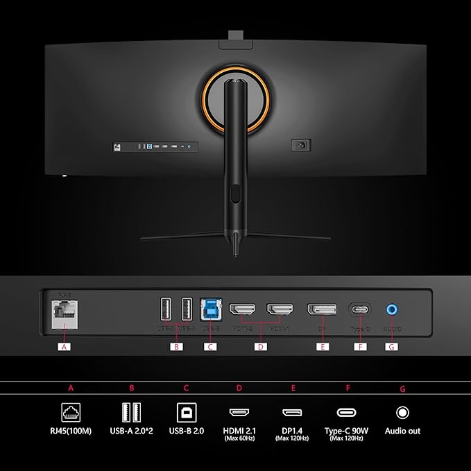 45C1R | 45" DQHD 120Hz Ultrawide Curved Creator Monitor - innocn