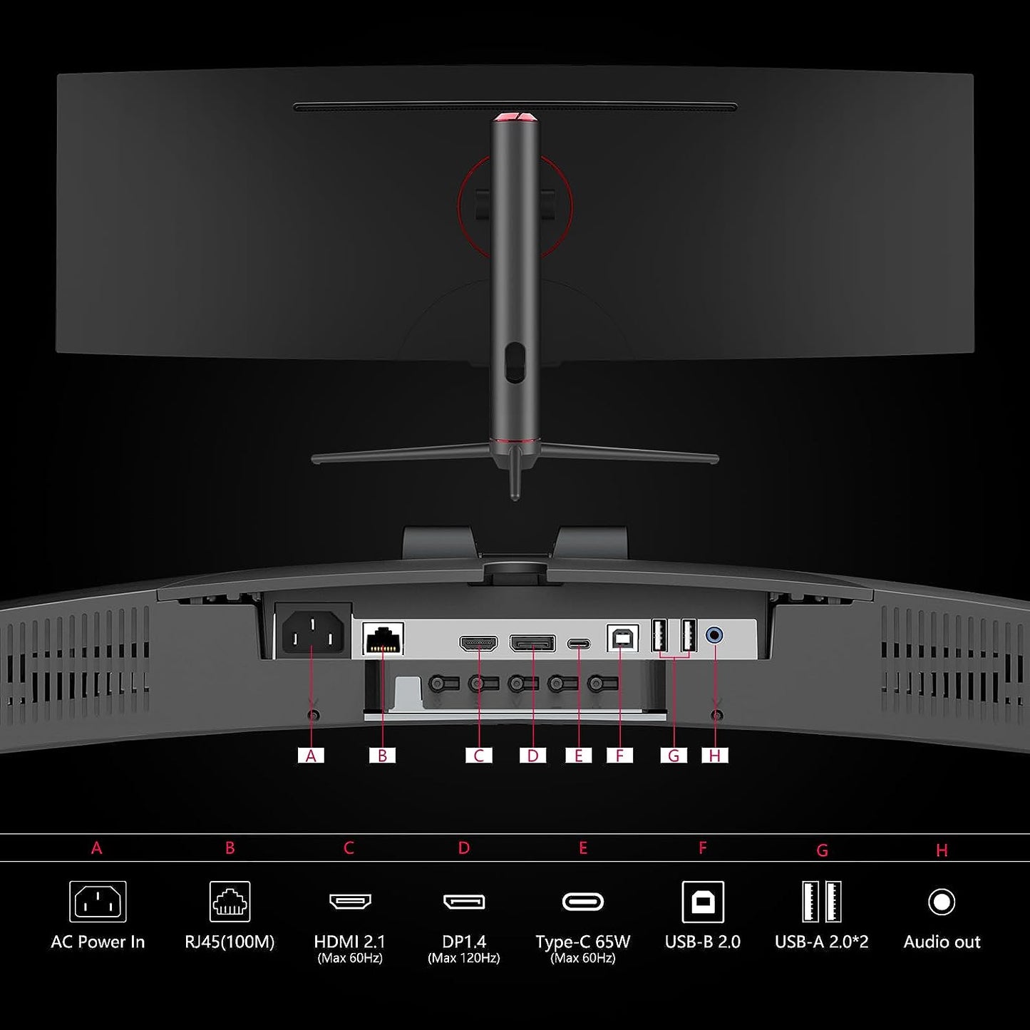 49C1R | 49" Dual QHD 120Hz Ultrawide Curved Gaming Creator Monitor - innocn