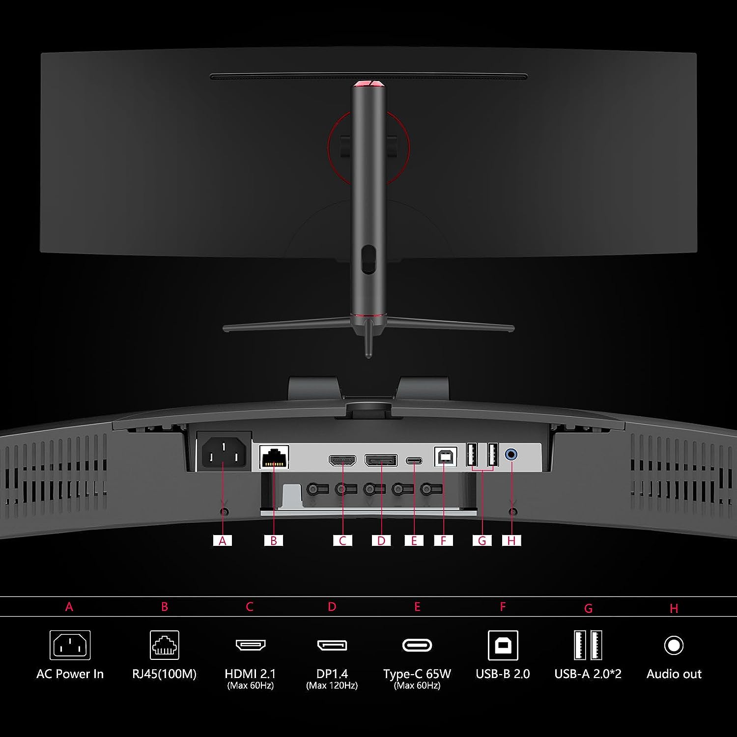 49C1R | 49" Dual QHD 120Hz Ultrawide Curved Gaming Creator Monitor - innocn