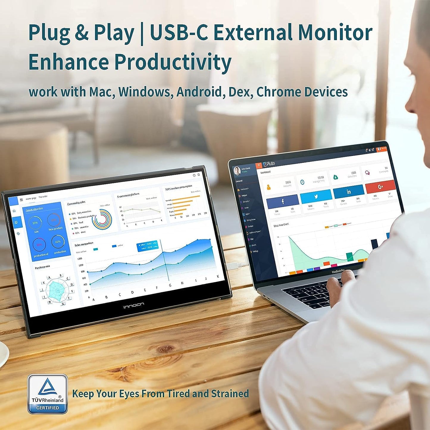 Refurbished PF15 PRO | 15.6" FHD IPS Portable Monitor - innocn
