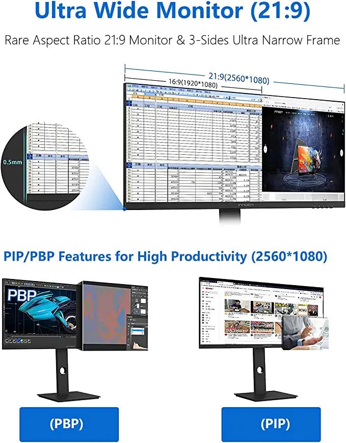 29C1F - D | 29" WFHD 100Hz IPS Ultrawide Creator Monitor - innocn
