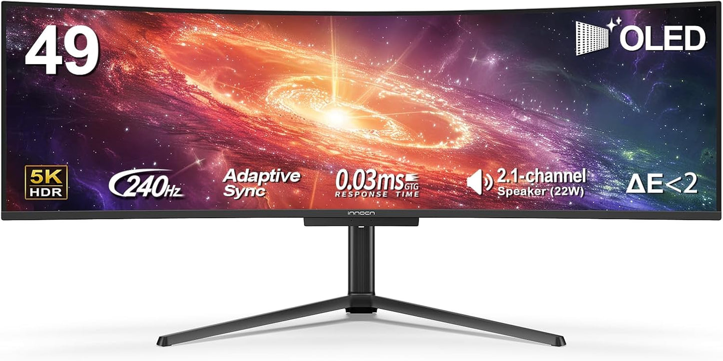 49Q1S | 49" OLED 240Hz QHD Curved Gaming Creator Monitor - innocn