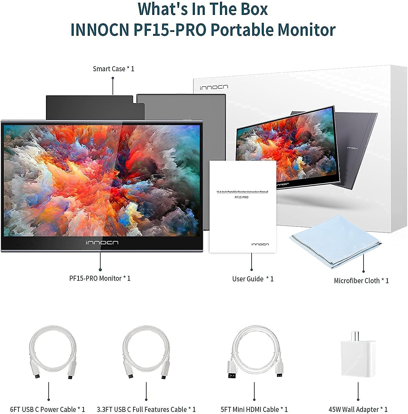 Refurbished PF15 PRO | 15.6" FHD IPS Portable Monitor - innocn