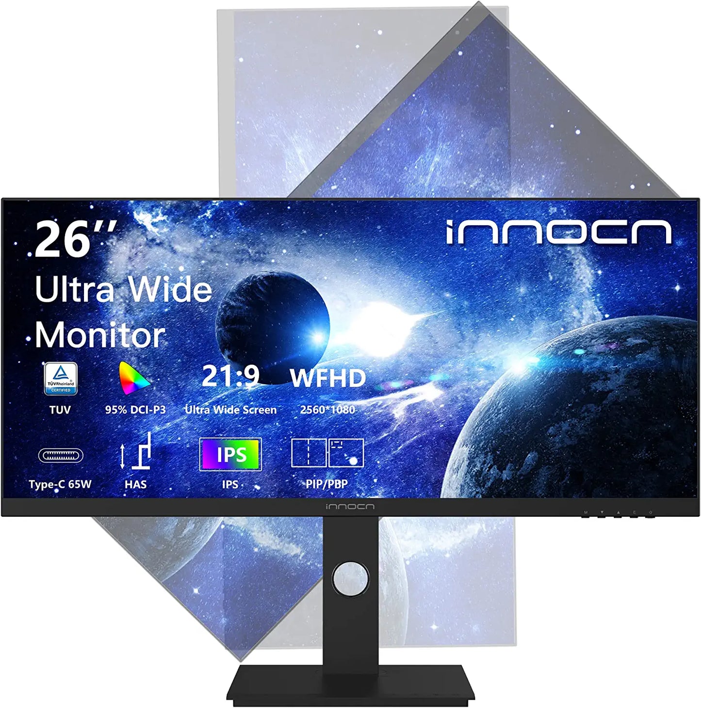 Refurbished 26C1F - D | 26" WFHD 75Hz Ultrawide Creator Monitor - innocn