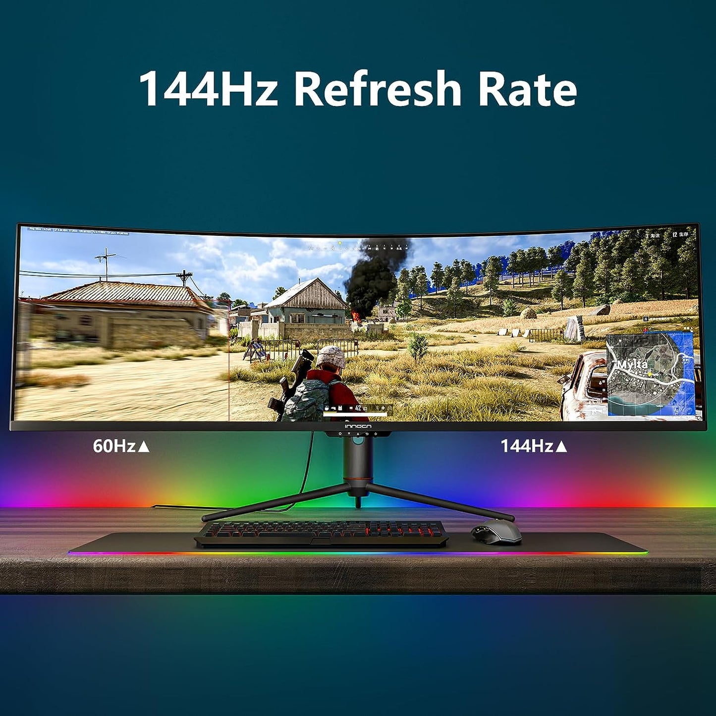 49C1G | 49" 144Hz FHD Ultrawide Curved Creator Monitor - innocn