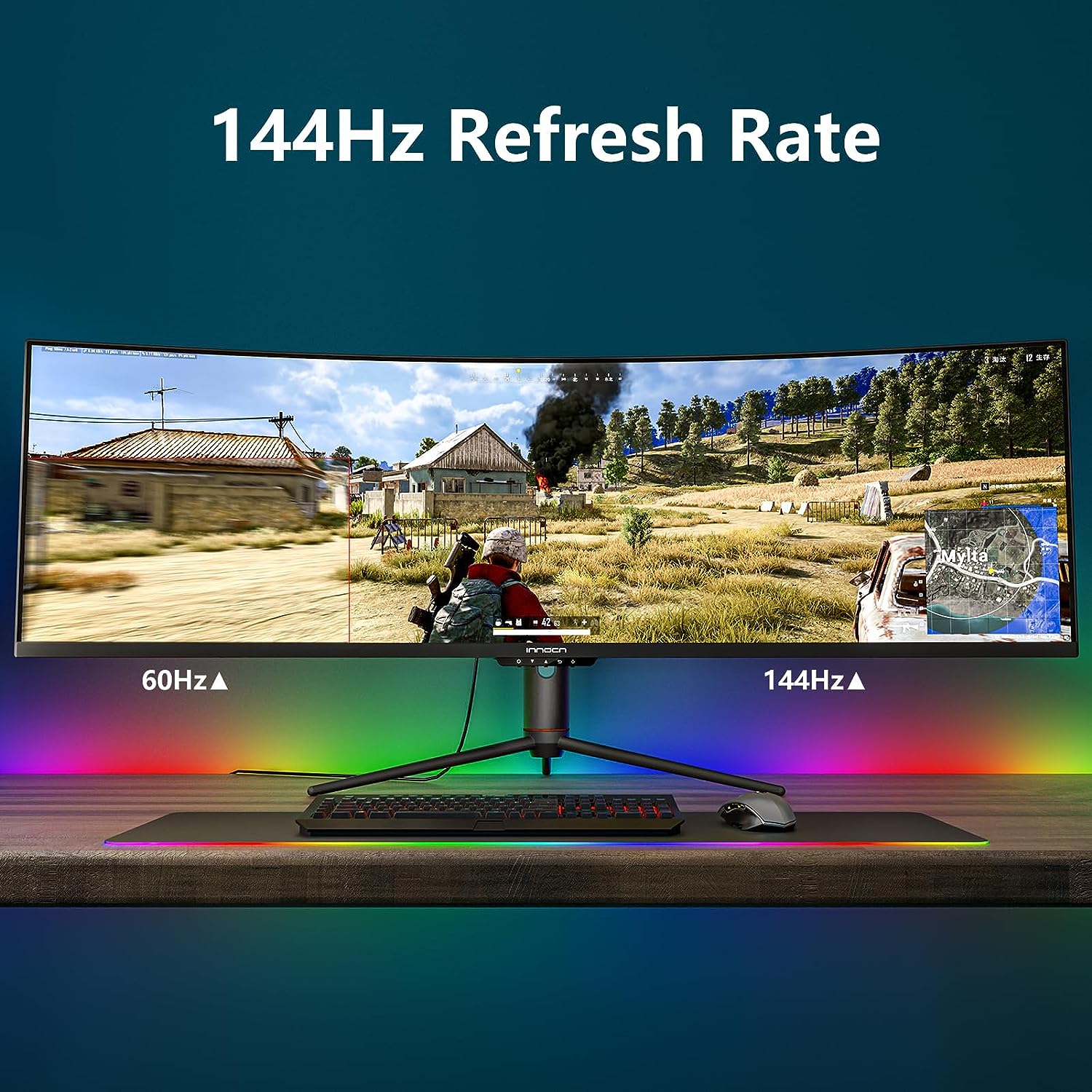 49C1G | 49" 144Hz FHD Ultrawide Curved Creator Monitor - innocn
