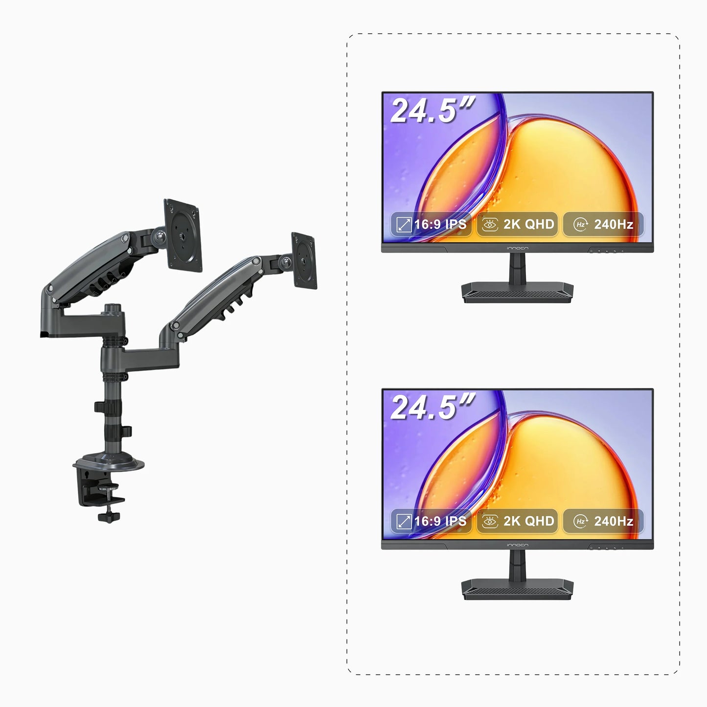 25G2S ×2 + Monitor Arm Combo