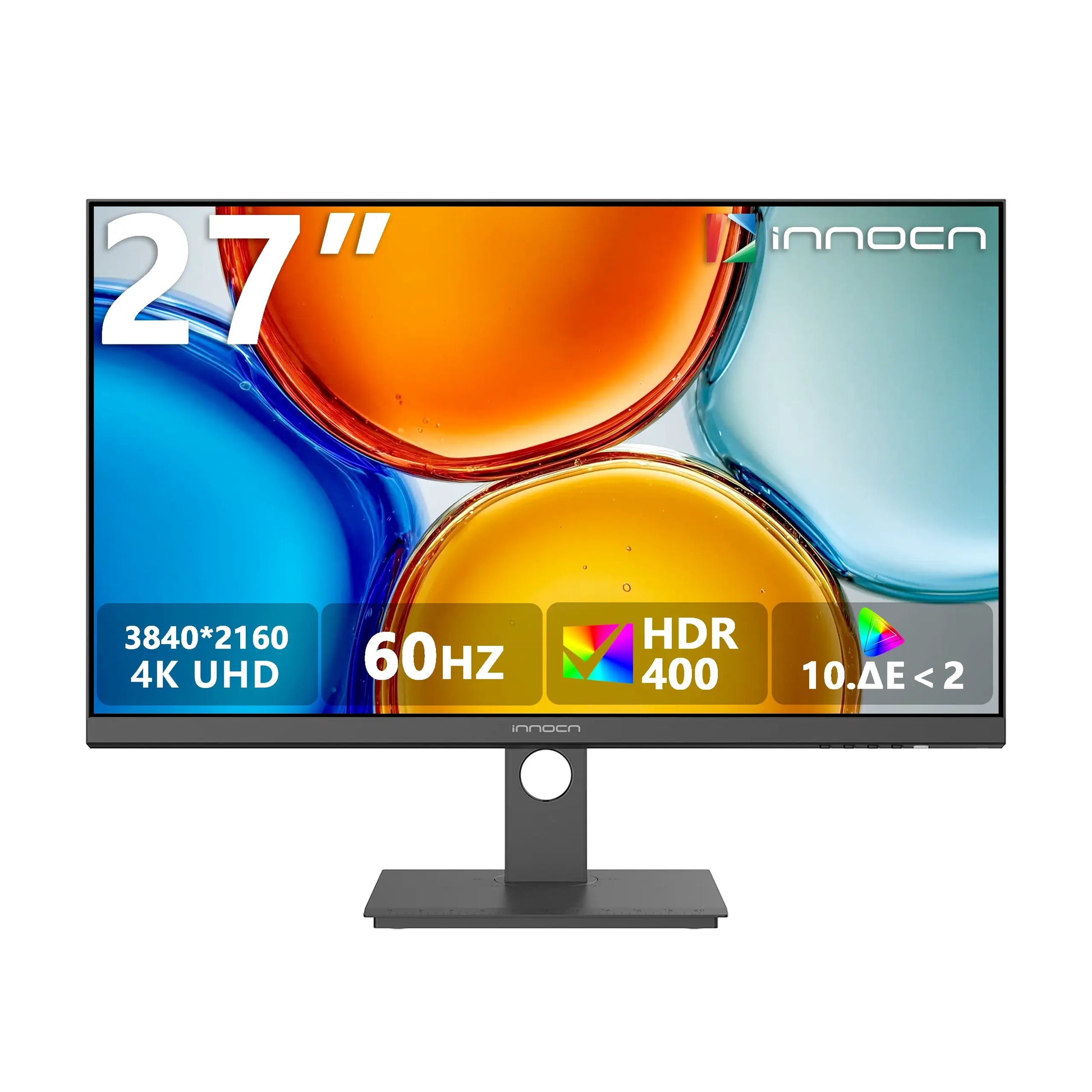 27-inch monitor with colorful display and Innocn branding on a white background