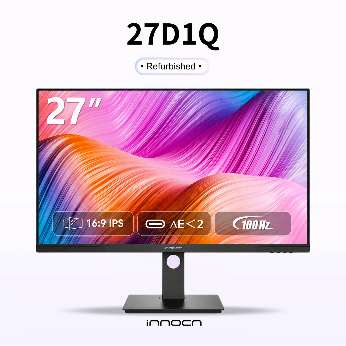 Refurbished 27D1Q | 27" 2K QHD 100Hz 65W USB-C Productivity Monitor | INNOCN