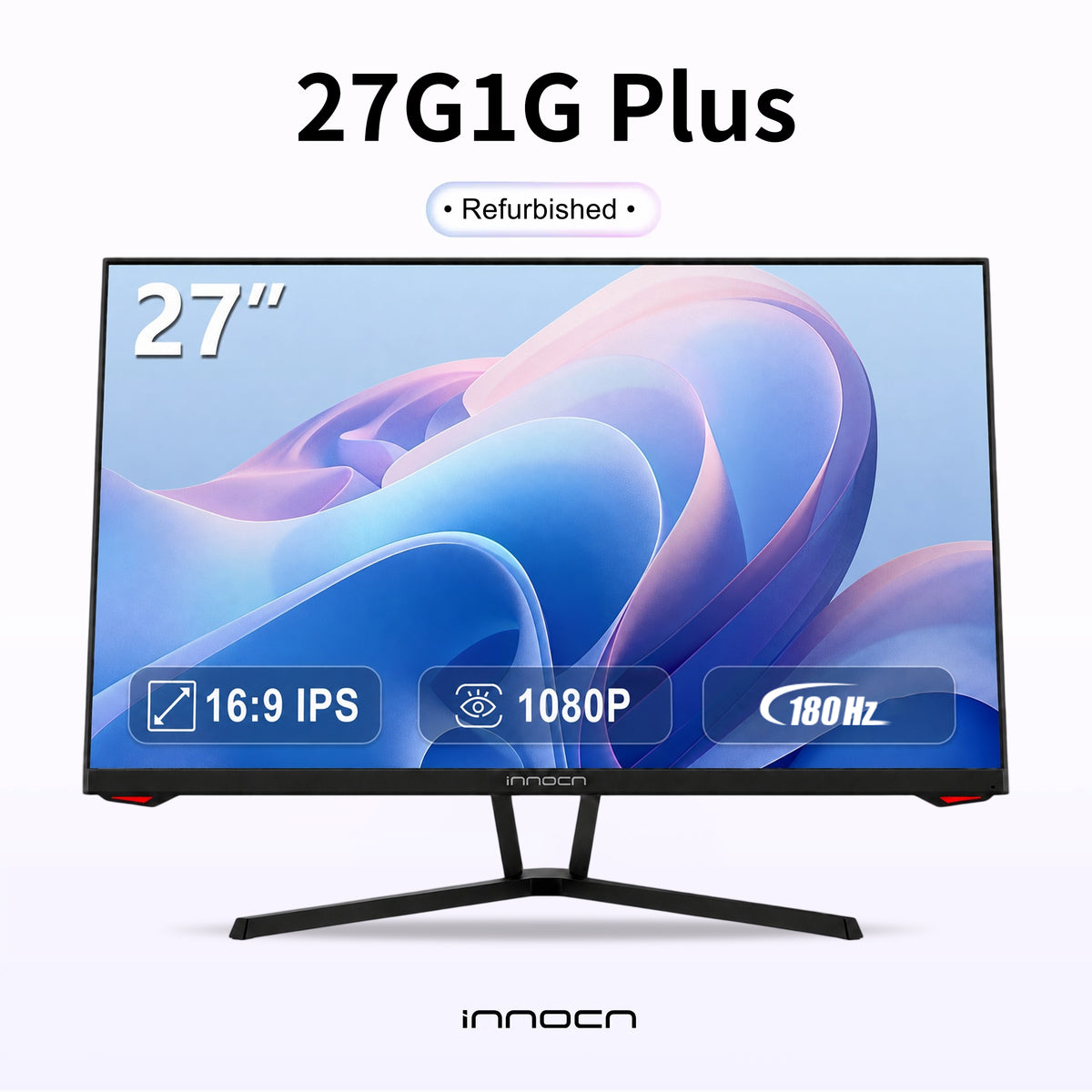 Refurbished 27G1G Plus| 27" 180Hz Fast IPS 1ms FHD Gaming Monitor | INNOCN