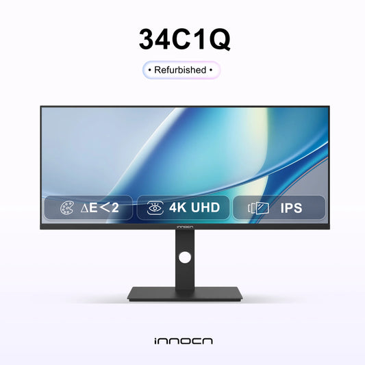 Refurbished  34C1Q | 34" 21:9 WQHD IPS 65W USB-C HDR400 Ultrawide Monitor | INNOCN