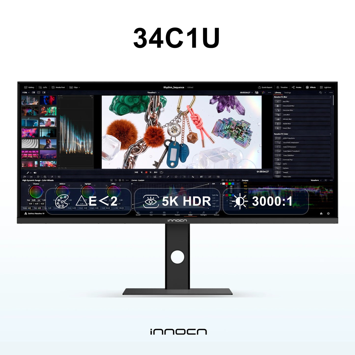 INNOCN | 34" 5K2K 120Hz 21:9 Ultrawide Professional Monitor | 34C1U