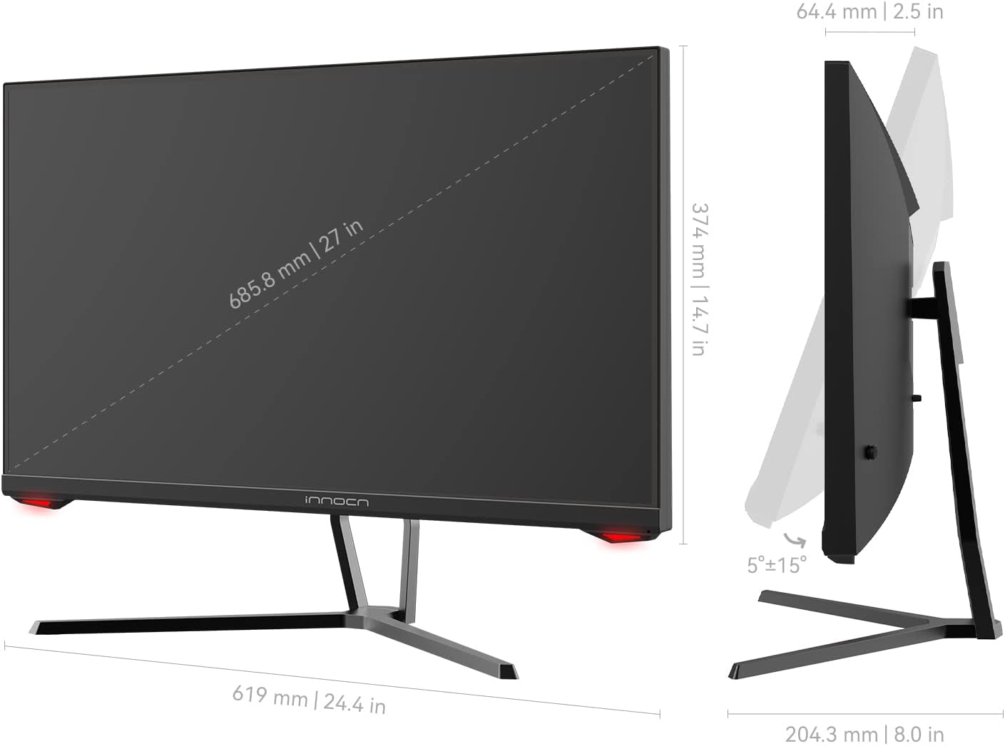 INNOCN 27" Computer Monitor (Refurbished)- 27G1R