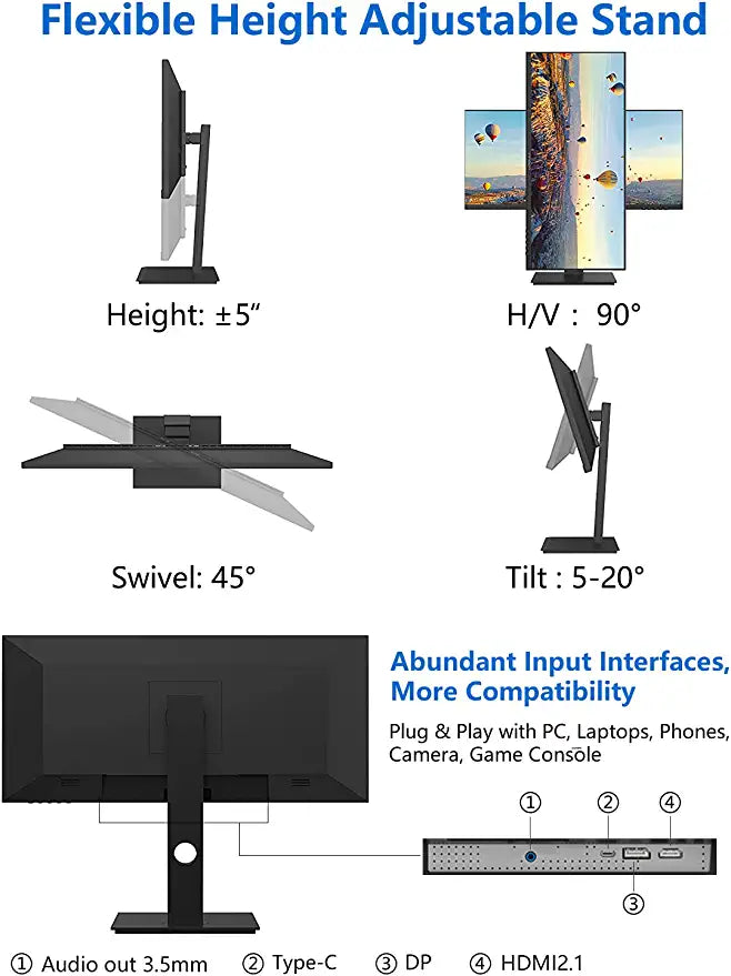 INNOCN 26-Inch Ultrawide Screen Monitor - 26C1F-D