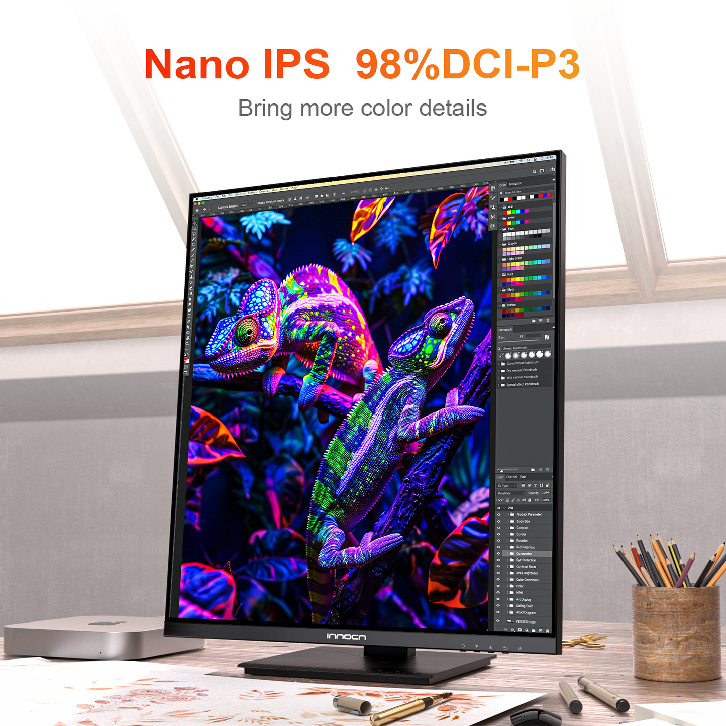 INNOCN 28 Inch 16:18 SDQHD 2560 x 2880p Computer Vertical Monitor - 28C1Q