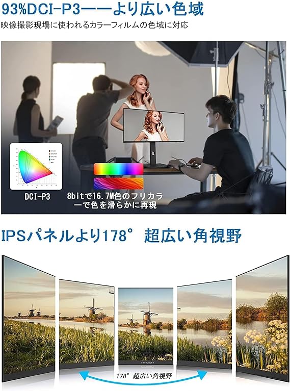 INNOCN 26 インチ モニター、ADS IPS パネル (再生品) - WF26PRO