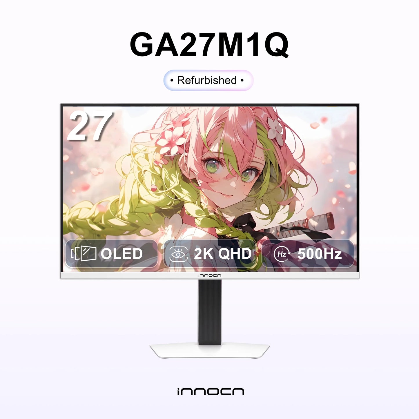 Refurbished GA27M1Q | 27" QD-OLED 500Hz 1440p Gaming Monitor | INNOCN
