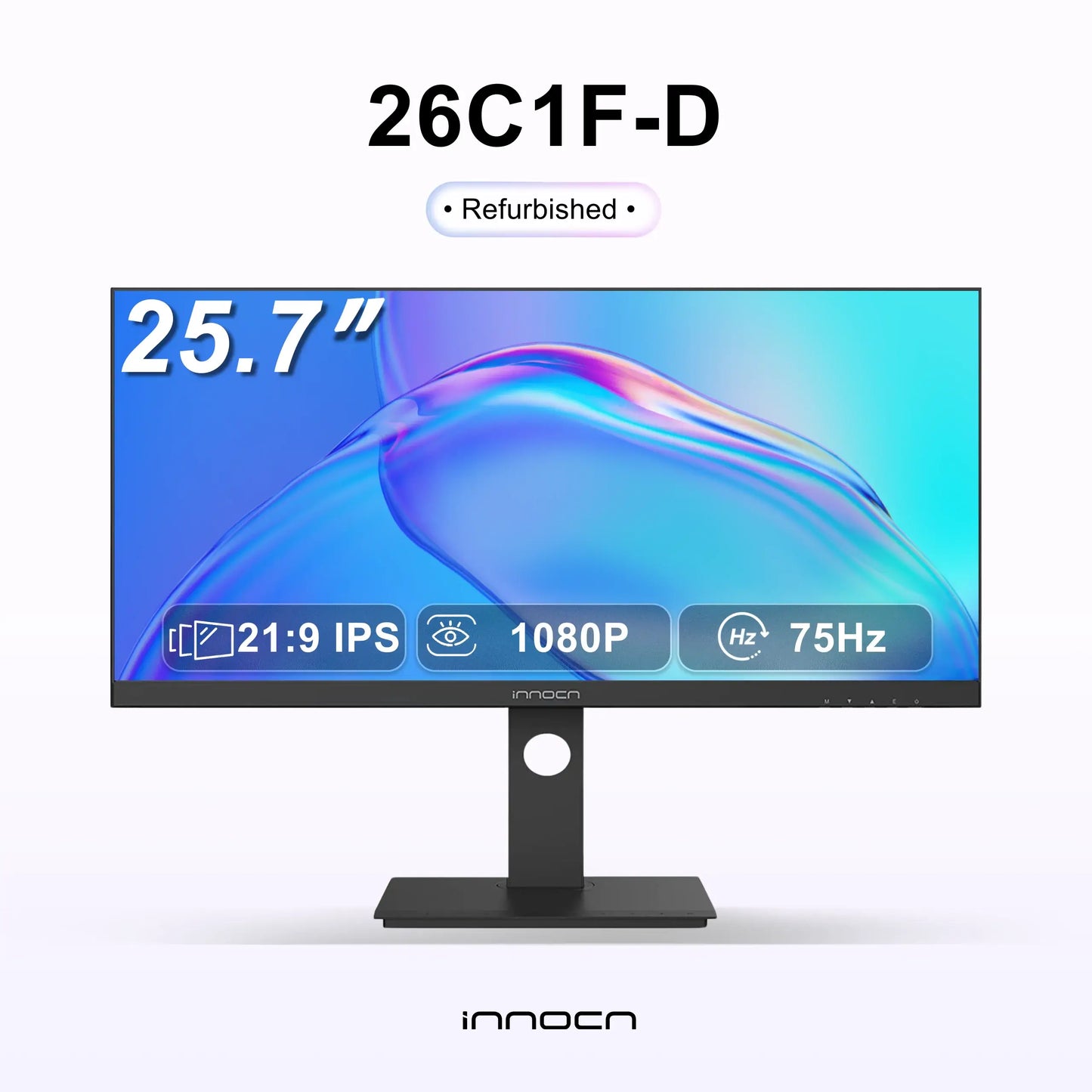 Refurbished 26C1F-D | 26" Ultrawide 21:9 WFHD 75Hz USB-C Daily Monitor | INNOCN
