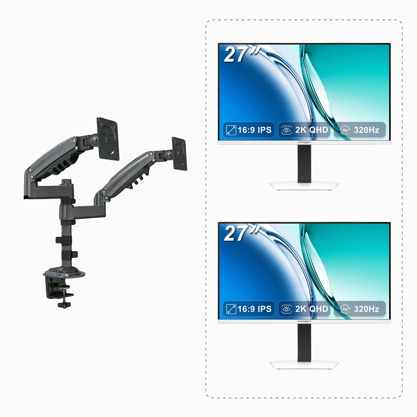 GA27T1M ×2 + Monitor Arm Combo