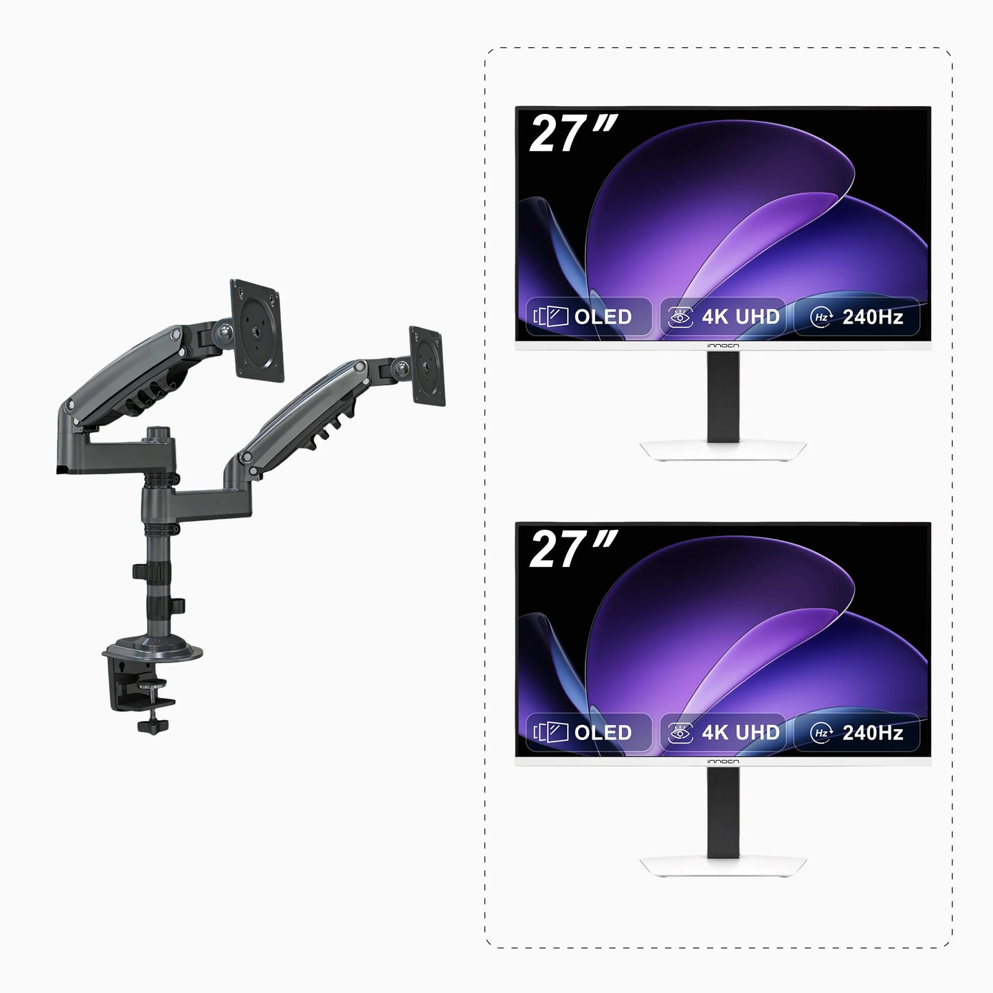 GA27W1Q ×2 + Monitor Arm Combo