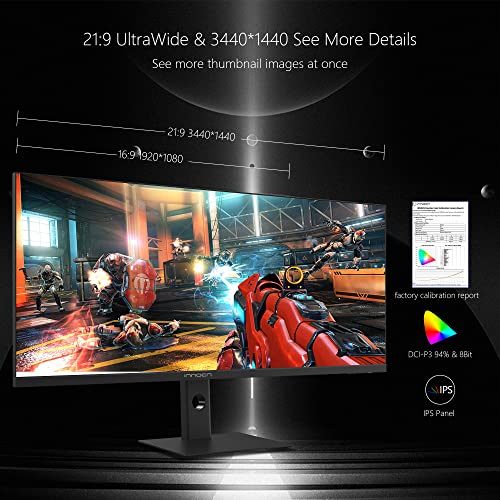 INNOCN Ultrawide Monitor 40 WQHD 3440 x 1440p 144Hz Monitor AMD